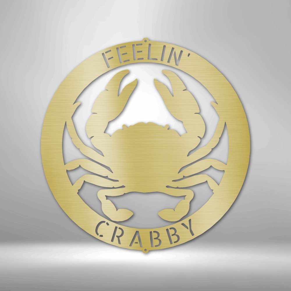 Crab Ring Personalized Text Steel SignCustomly Gifts