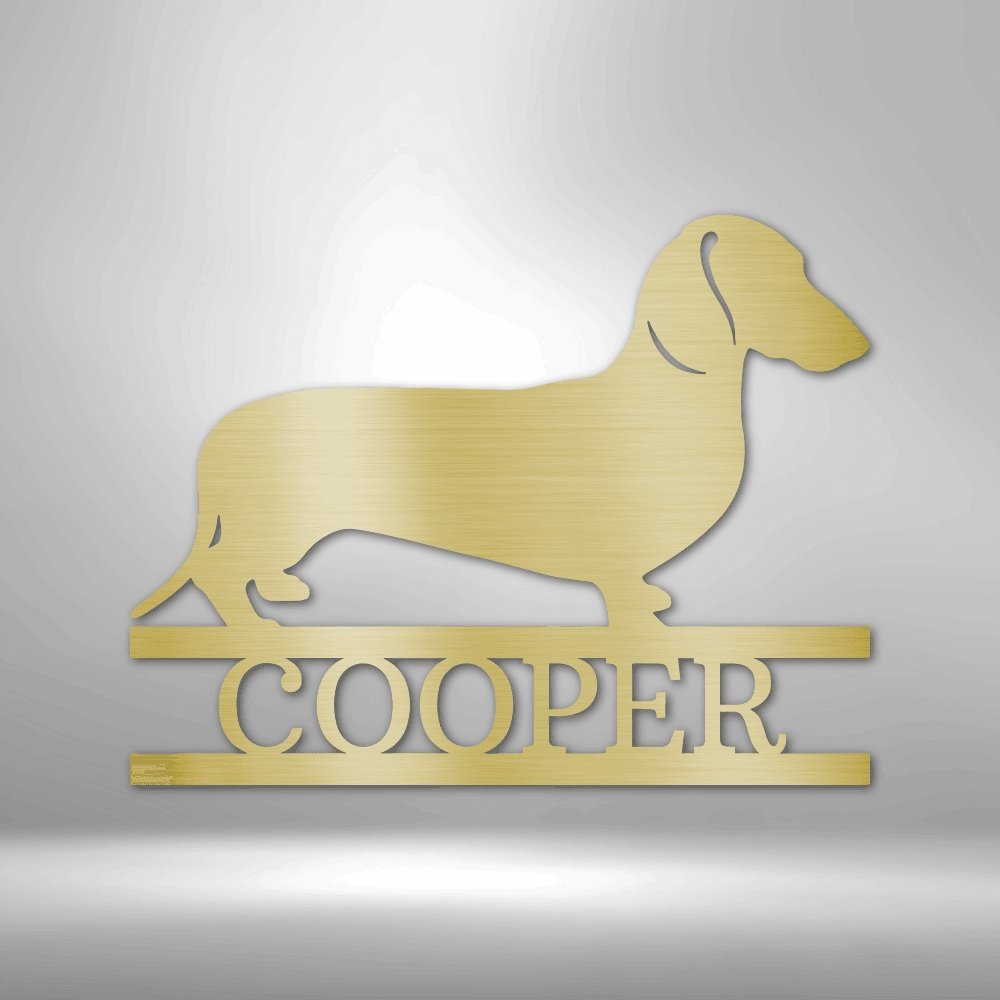 Dachshund Personalized Name Steel SignCustomly Gifts