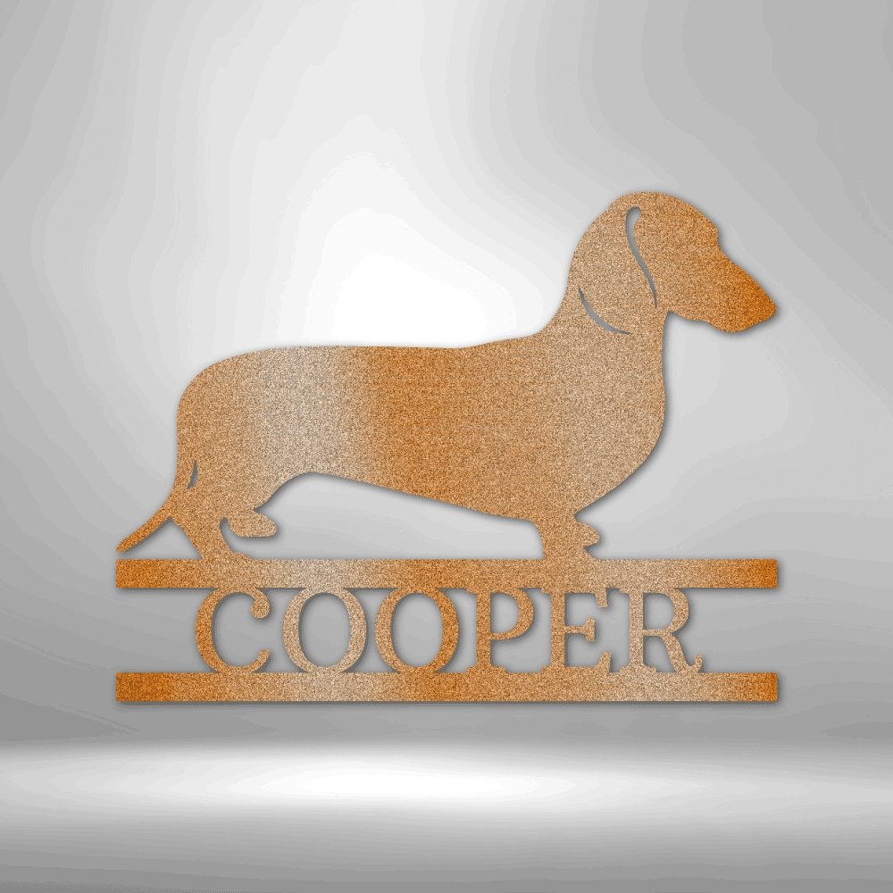 Dachshund Personalized Name Steel SignCustomly Gifts