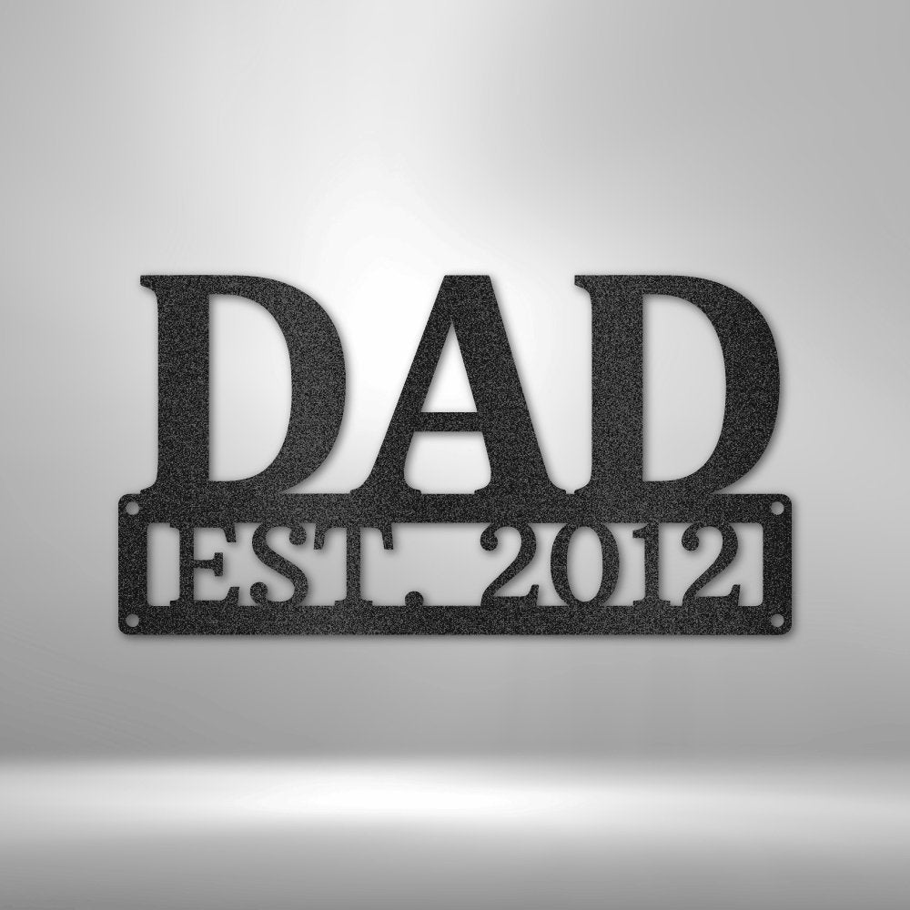 Dad Monogram Personalized Steel SignCustomly Gifts