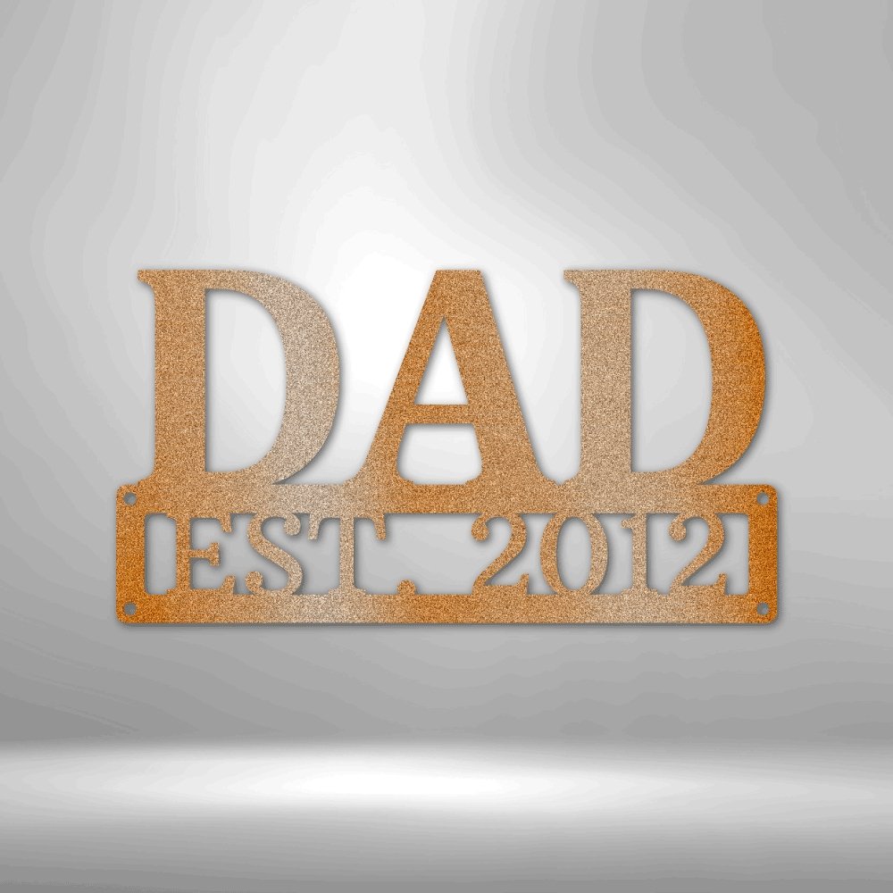 Dad Monogram Personalized Steel SignCustomly Gifts