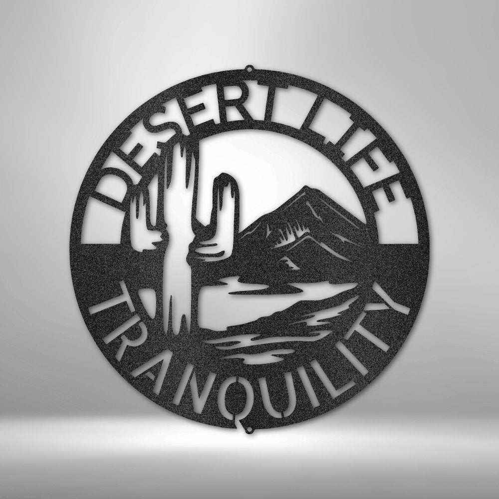 Desert Life Personalized Text Steel SignCustomly Gifts