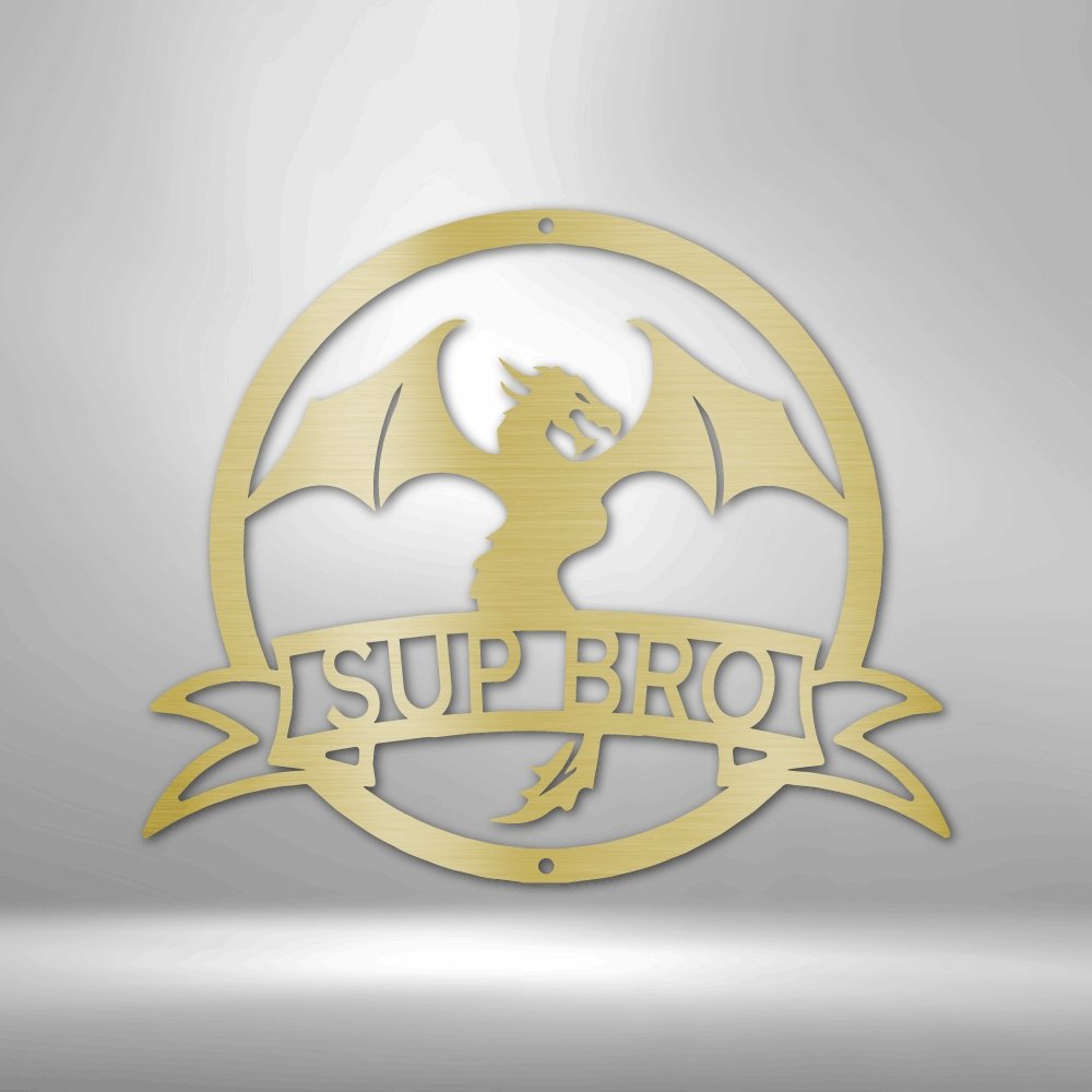 Dragon Banner Personalized Name Text Steel SignCustomly Gifts