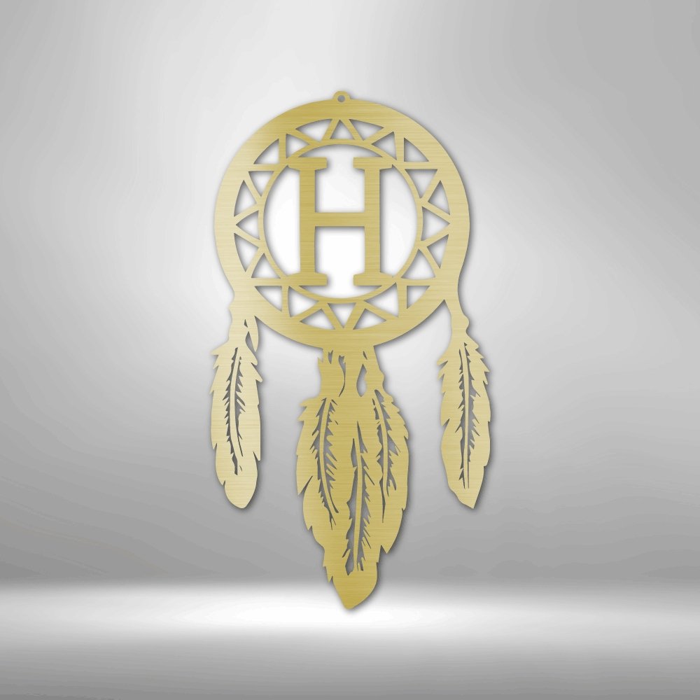 Dream Catcher Personalized Monogram Steel SignCustomly Gifts