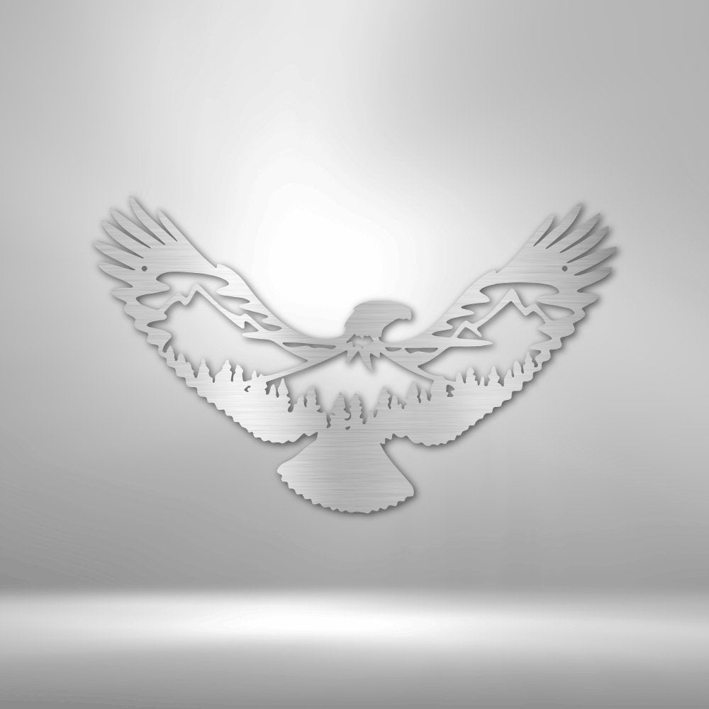 Eagle Scene Metal ArtCustomly Gifts