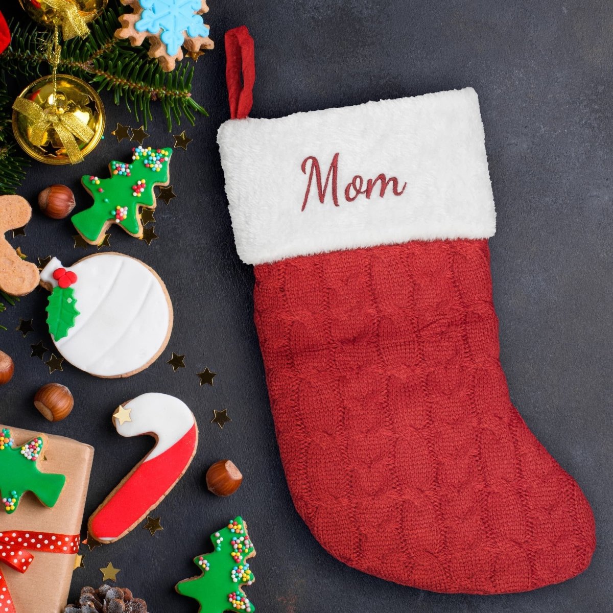 Embroidered Personalized Name Christmas StockingCustomly Gifts