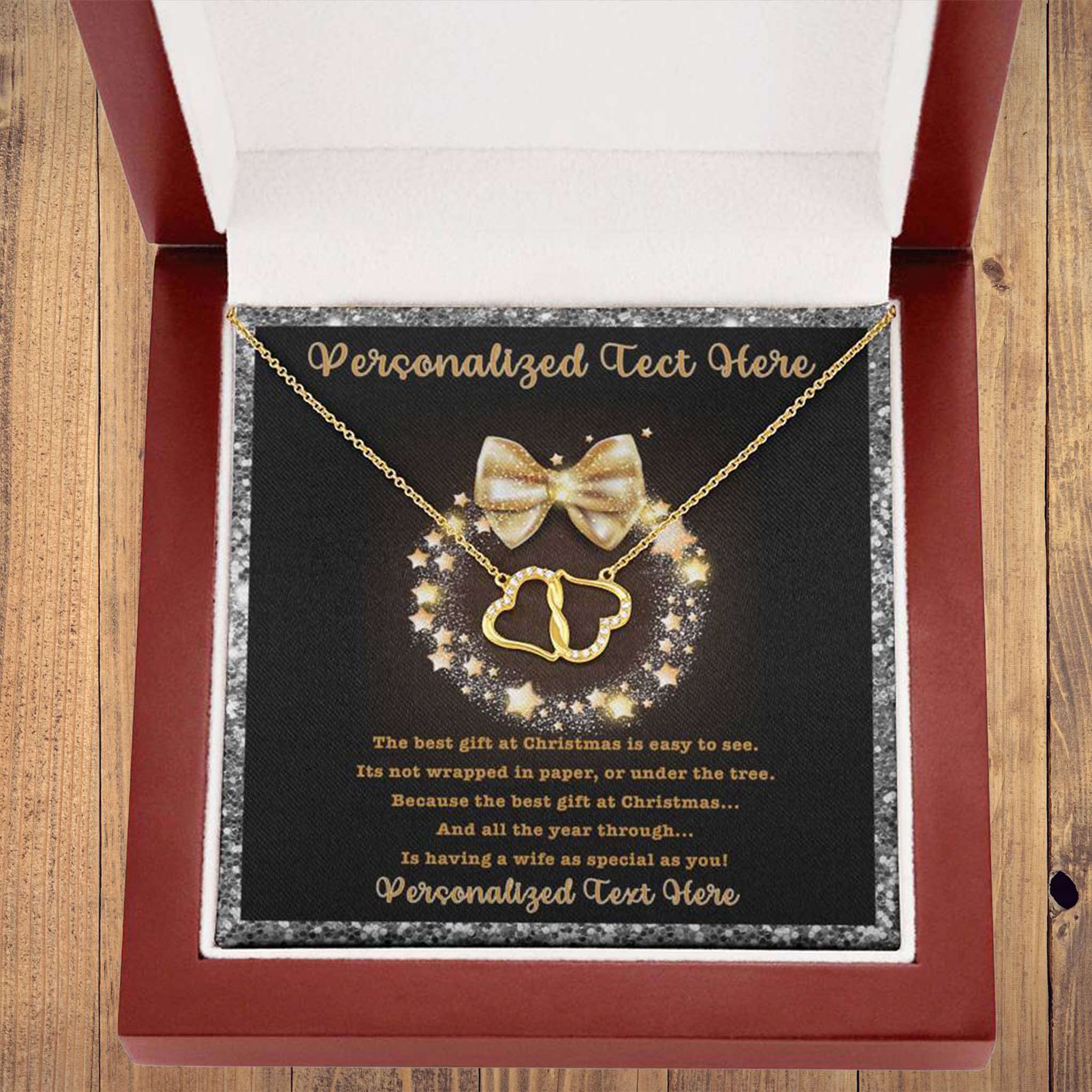 Everlasting Love Necklace Wife Best Gift At Christmas Personalized Insert CardCustomly Gifts