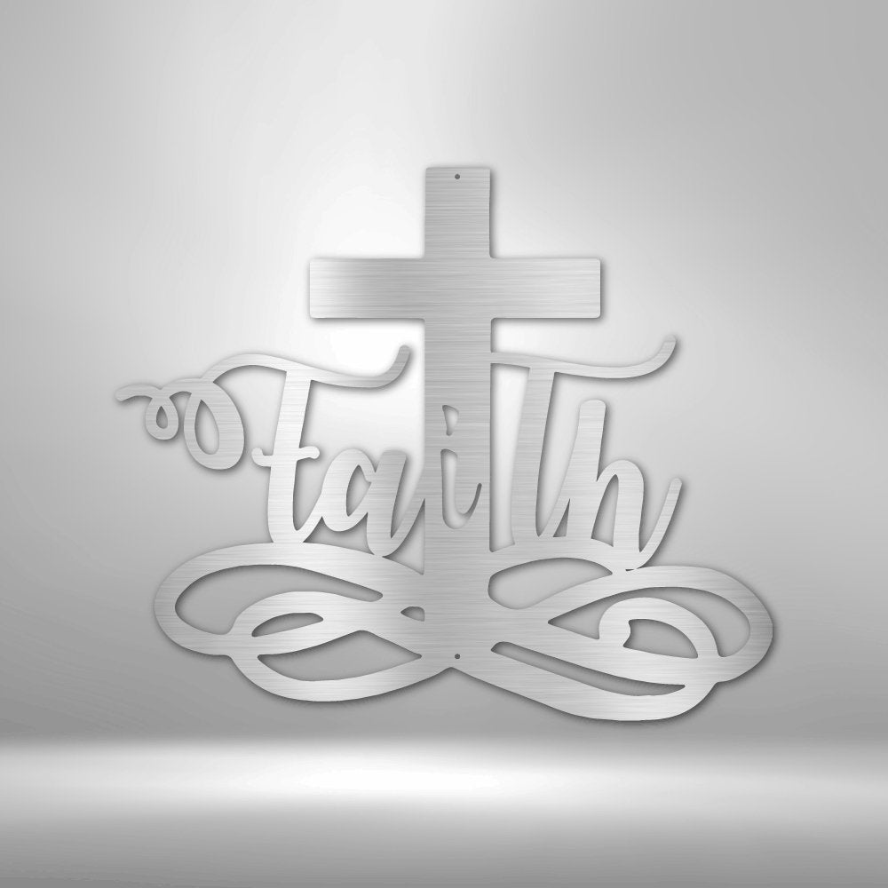 Faith Cross - Steel SignCustomly Gifts