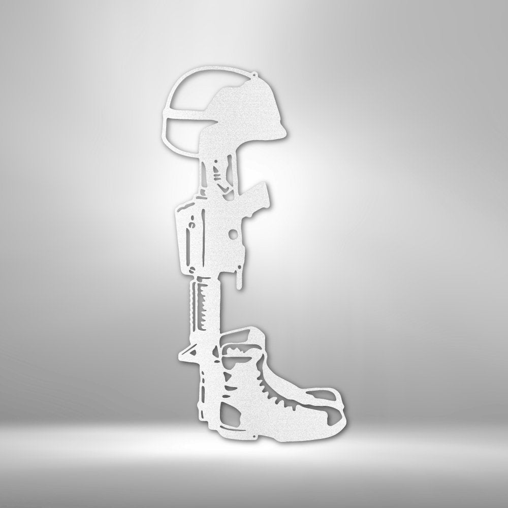 Fallen Soldier Memorial - Steel SignCustomly Gifts