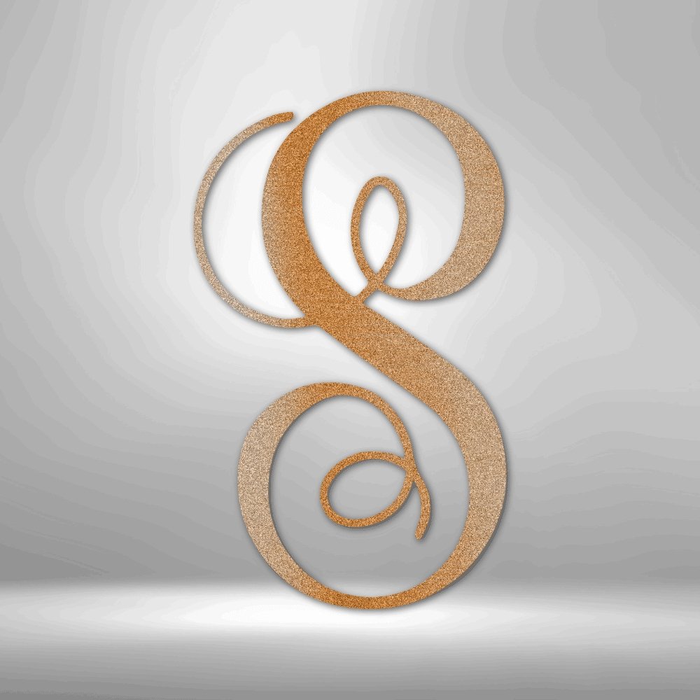 Fancy Initial Monogram Steel SignCustomly Gifts
