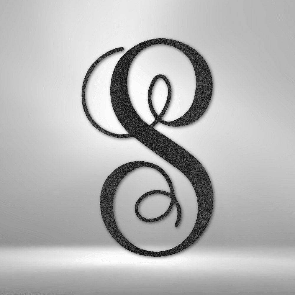 Fancy Initial Monogram Steel SignCustomly Gifts