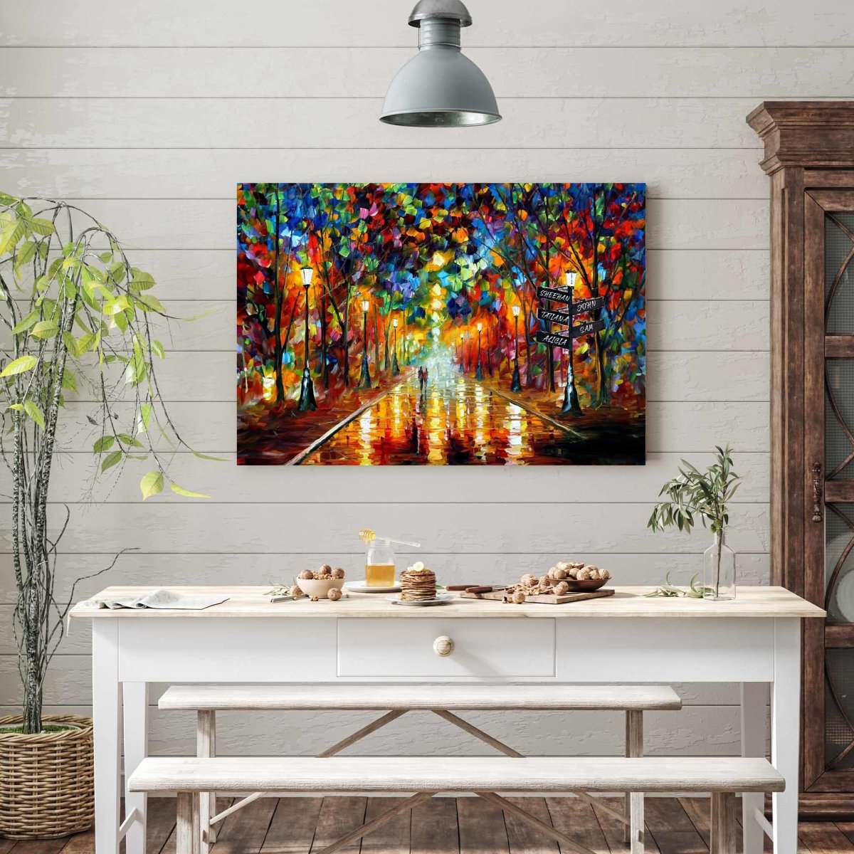 Farewell to Anger Personalized Street Signs Impressionist Style CanvasCustomly Gifts