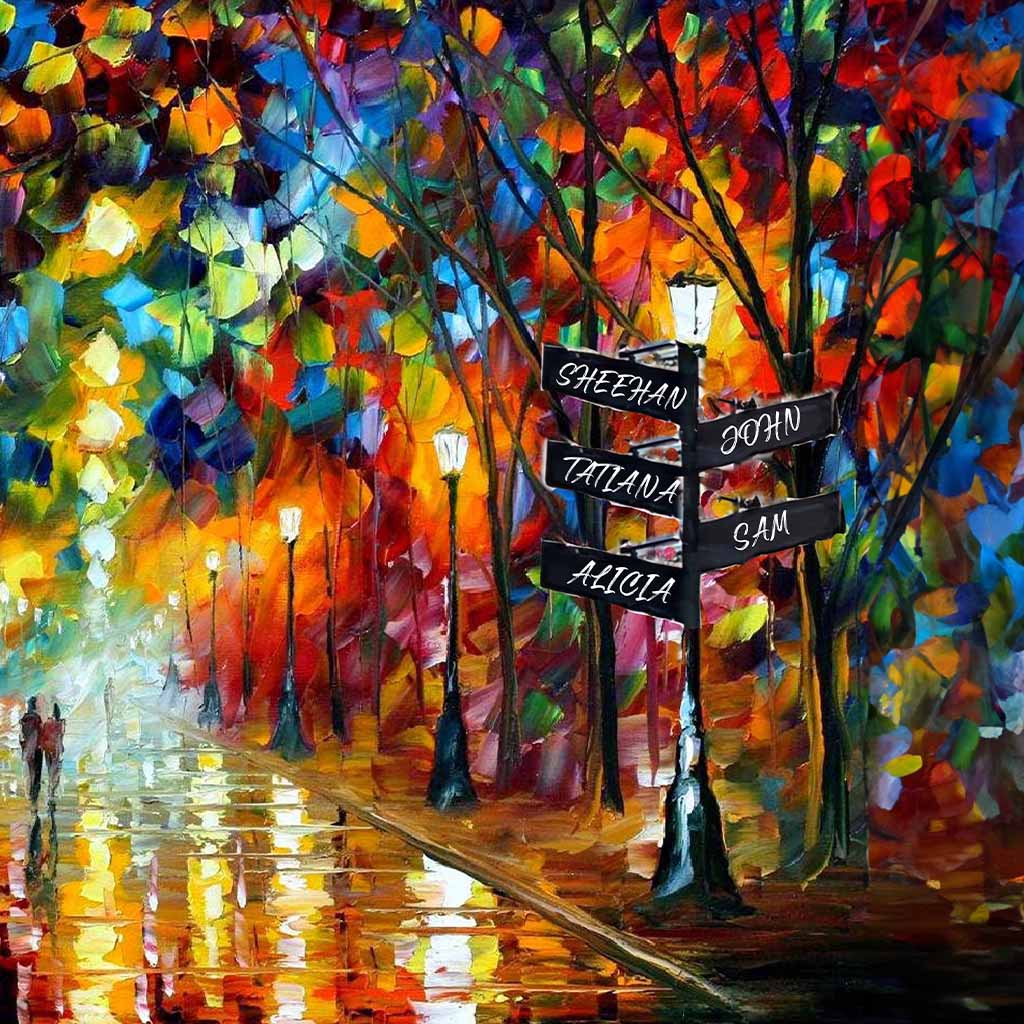 Farewell to Anger Personalized Street Signs Impressionist Style PosterCustomly Gifts