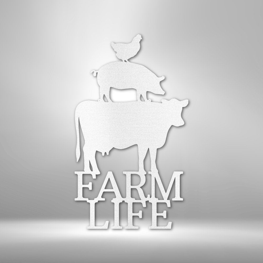 Farm Life Animals - Steel SignCustomly Gifts