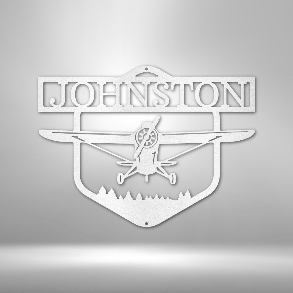 Flying High Airplane Personalized Name Text Steel SignCustomly Gifts