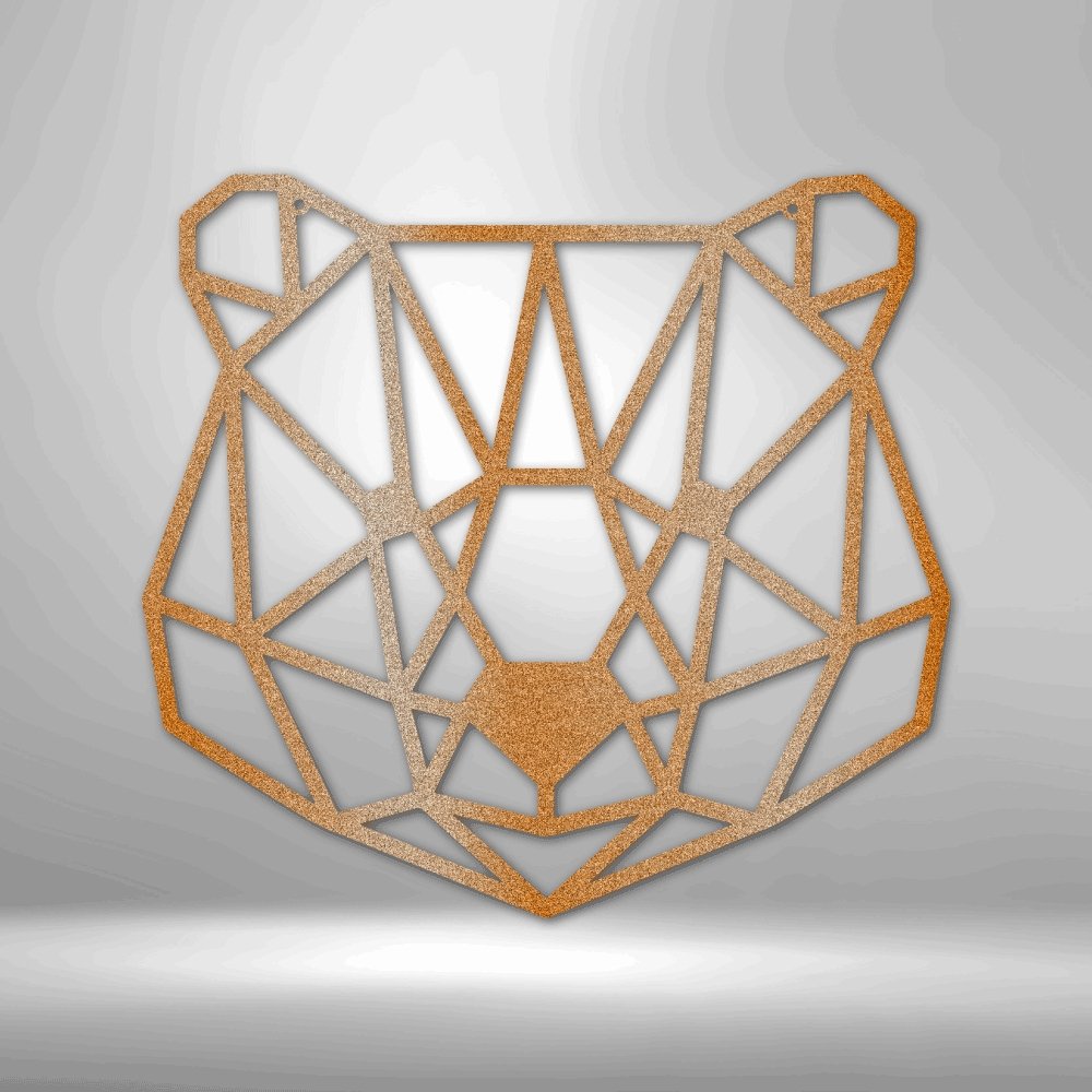 Geometric Bear - Steel SignCustomly Gifts