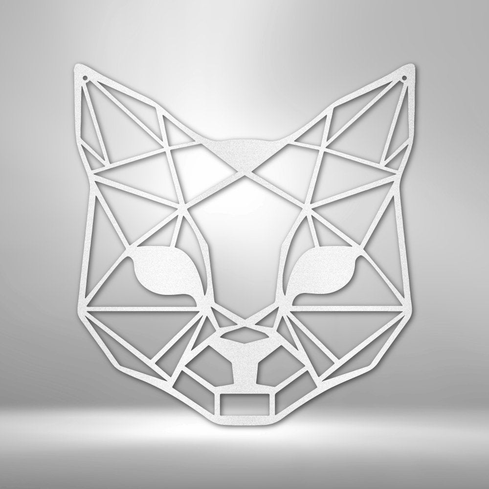 Geometric Cat - Steel SignCustomly Gifts