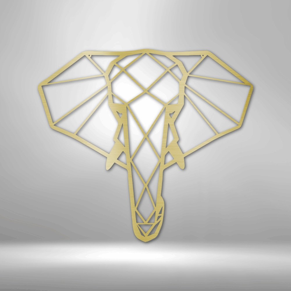 Geometric Elephant - Steel SignCustomly Gifts