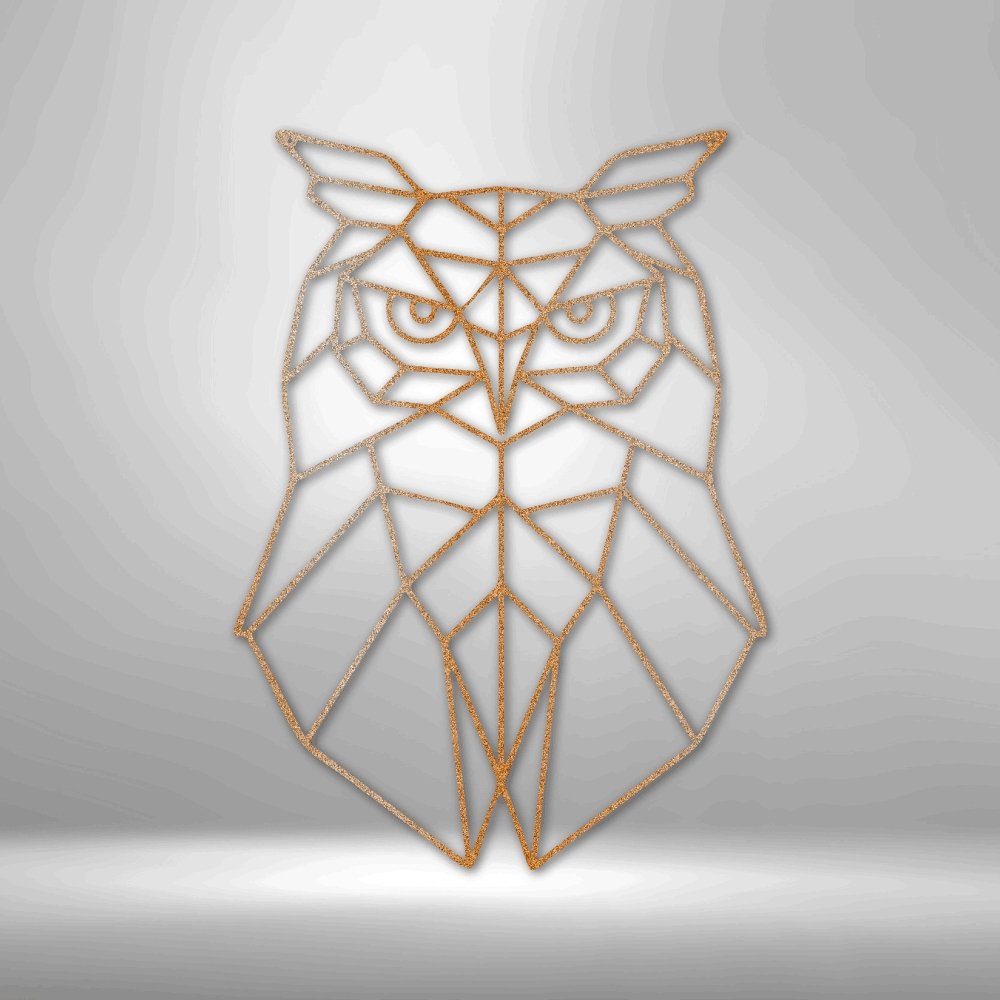Geometric Owl - Steel SignCustomly Gifts