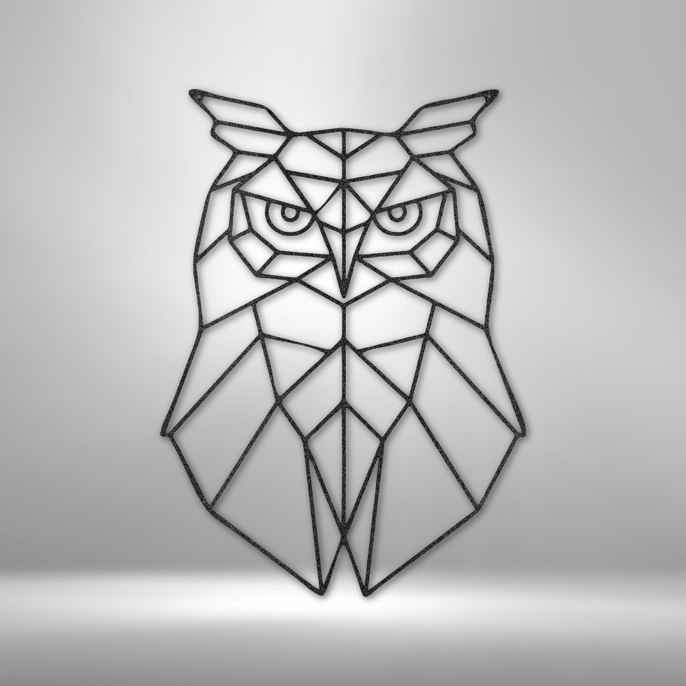 Geometric Owl - Steel SignCustomly Gifts