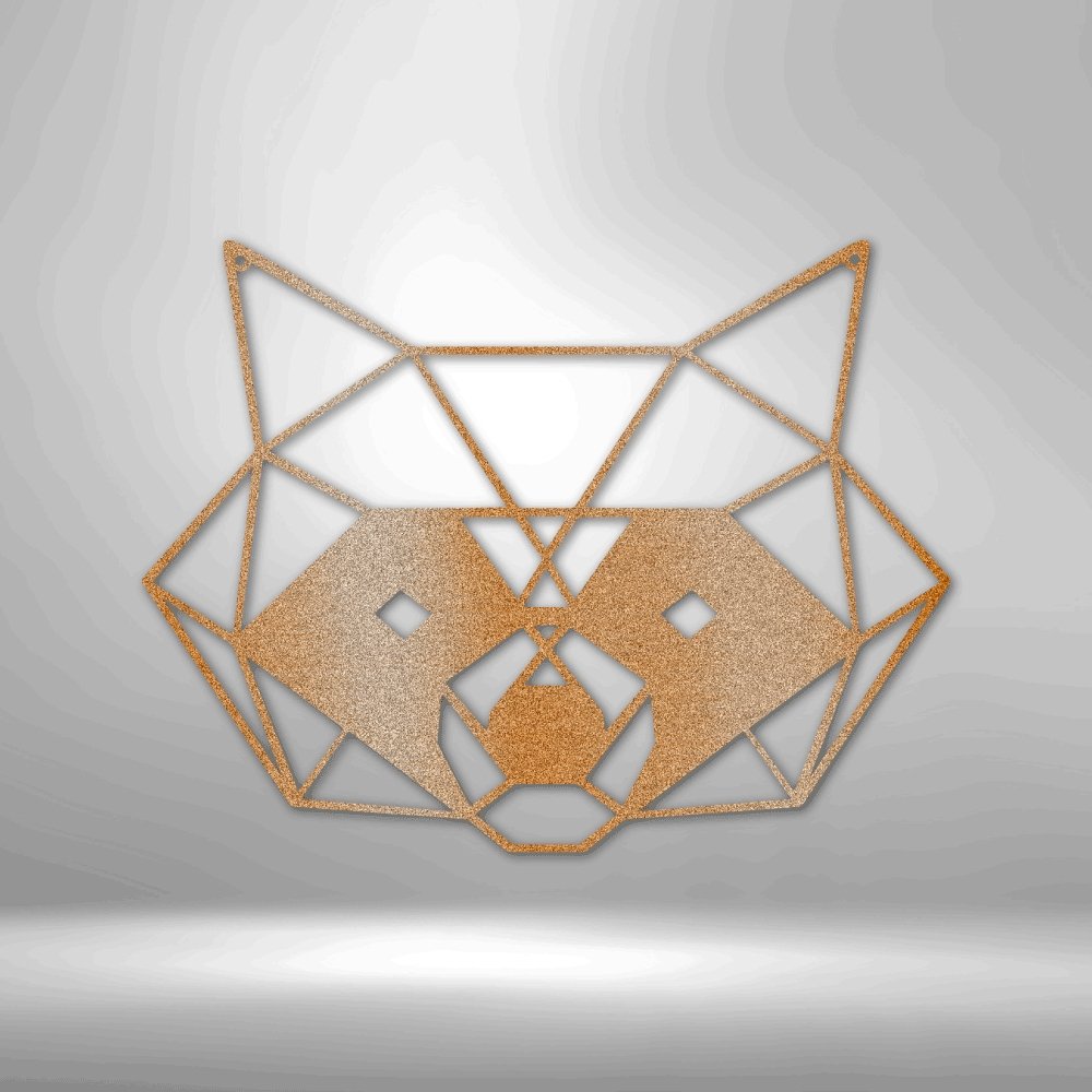 Geometric Raccoon - Steel SignCustomly Gifts