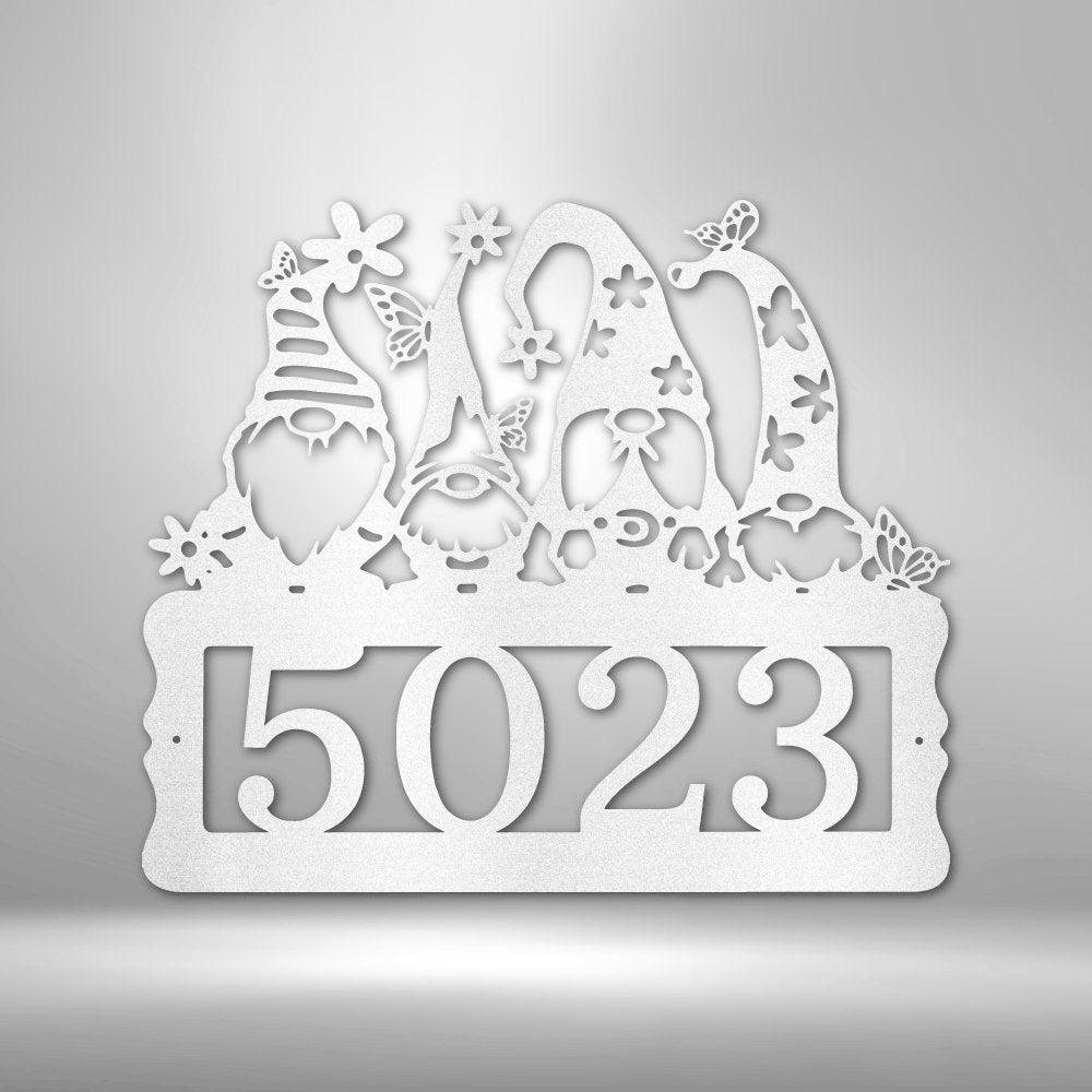 Gnome Personalized Address Sign - Steel SignCustomly Gifts