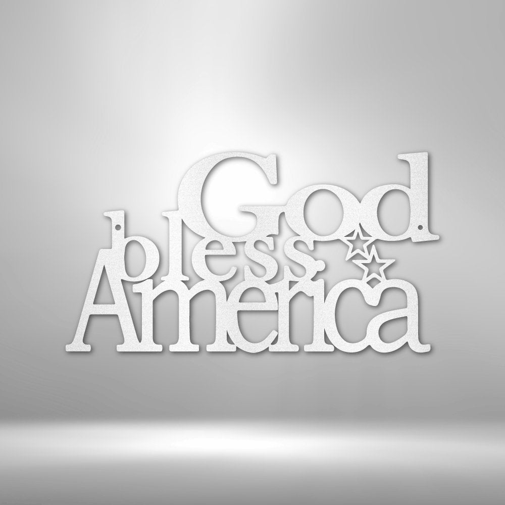 God Bless America - Steel SignCustomly Gifts