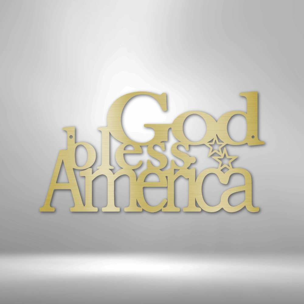 God Bless America - Steel SignCustomly Gifts
