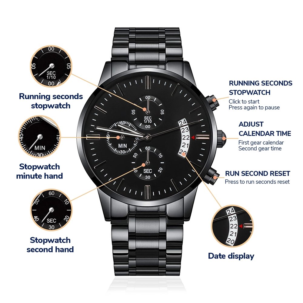 Great Fisherman Better Dad Engraved Stainless Steel WatchCustomly Gifts