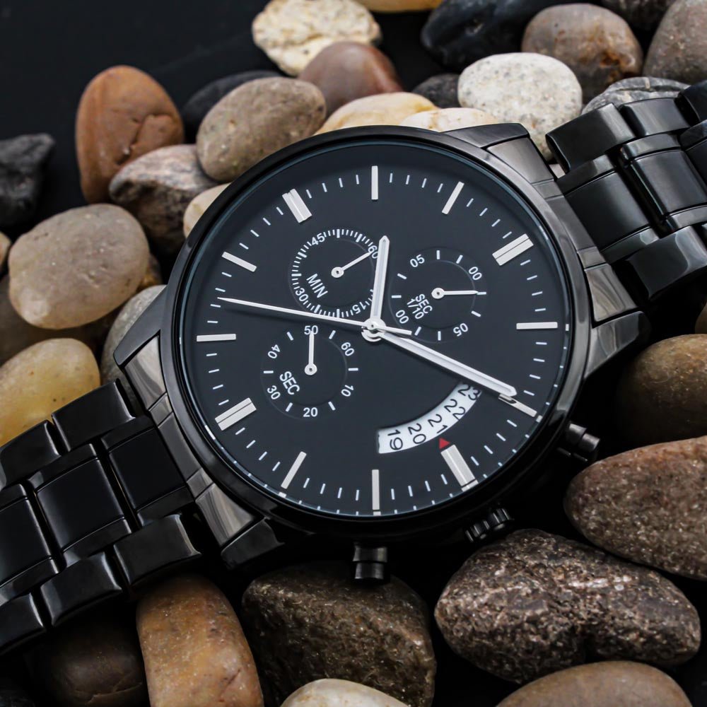 Great Fisherman Better Dad Engraved Stainless Steel WatchCustomly Gifts