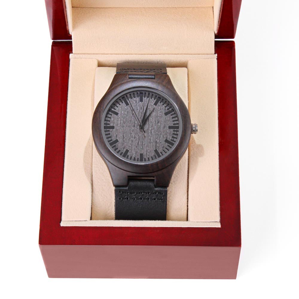 Great Fisherman Better Dad Engraved Wooden WatchCustomly Gifts