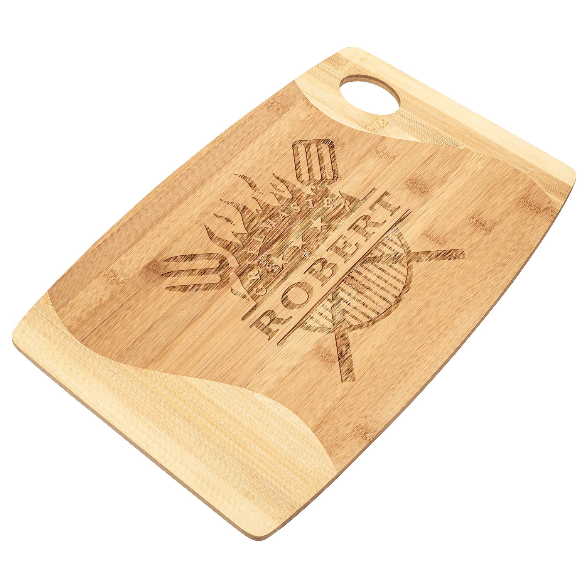 GRILLMASTER Personalized Bamboo Cutting BoardCustomly Gifts