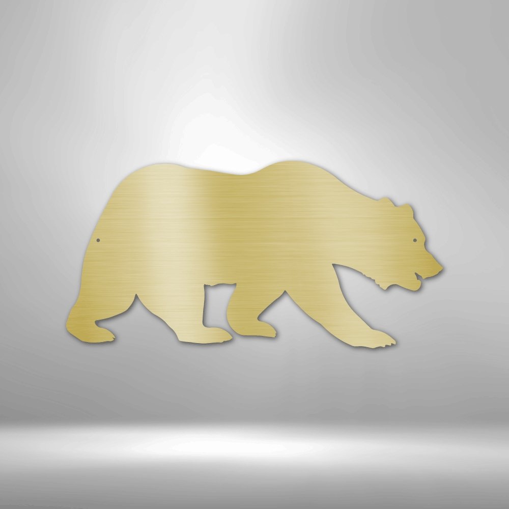 Grizzly Bear - Steel SignCustomly Gifts