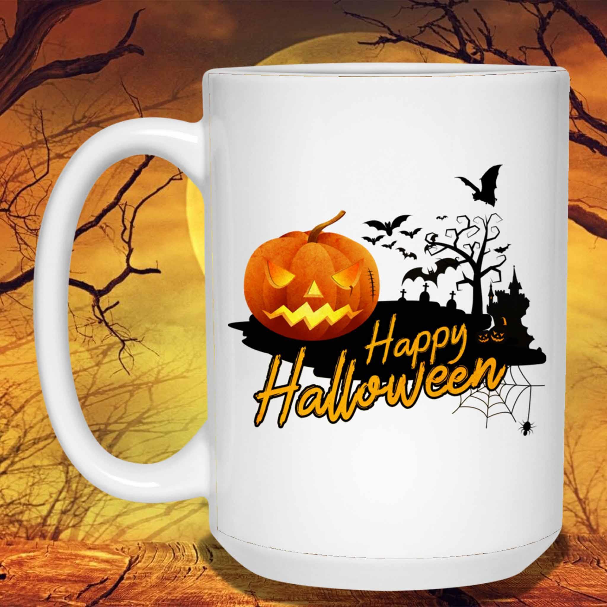 Happy Halloween v1 White Coffee MugsCustomly Gifts