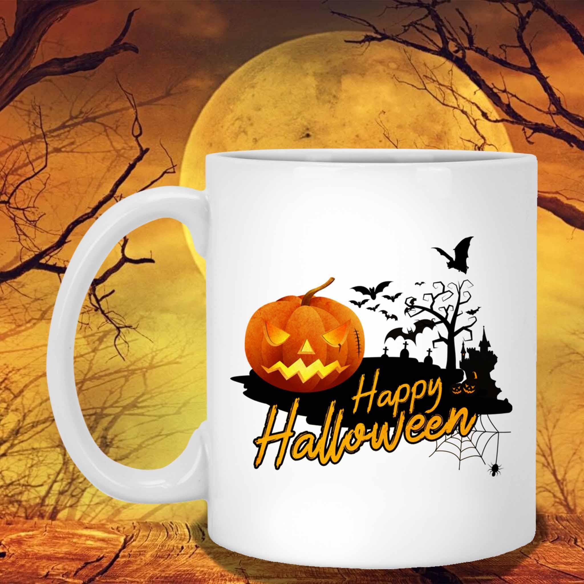 Happy Halloween v1 White Coffee MugsCustomly Gifts