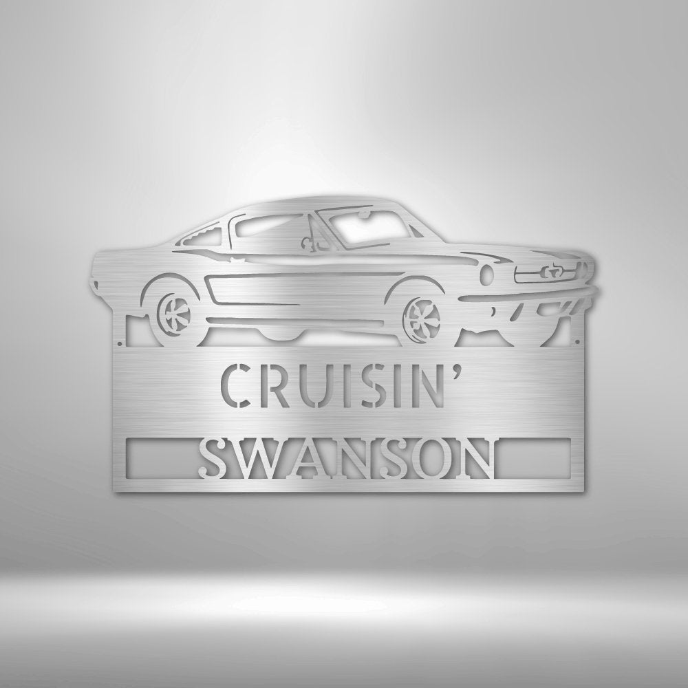 Hear The Roar Classic Mustang Personalized Steel SignCustomly Gifts