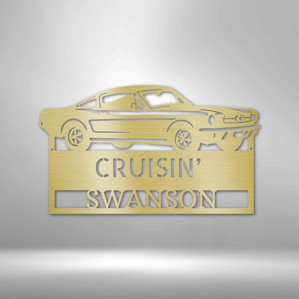 Hear The Roar Classic Mustang Personalized Steel SignCustomly Gifts