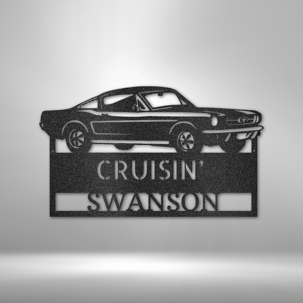 Hear The Roar Classic Mustang Personalized Steel SignCustomly Gifts