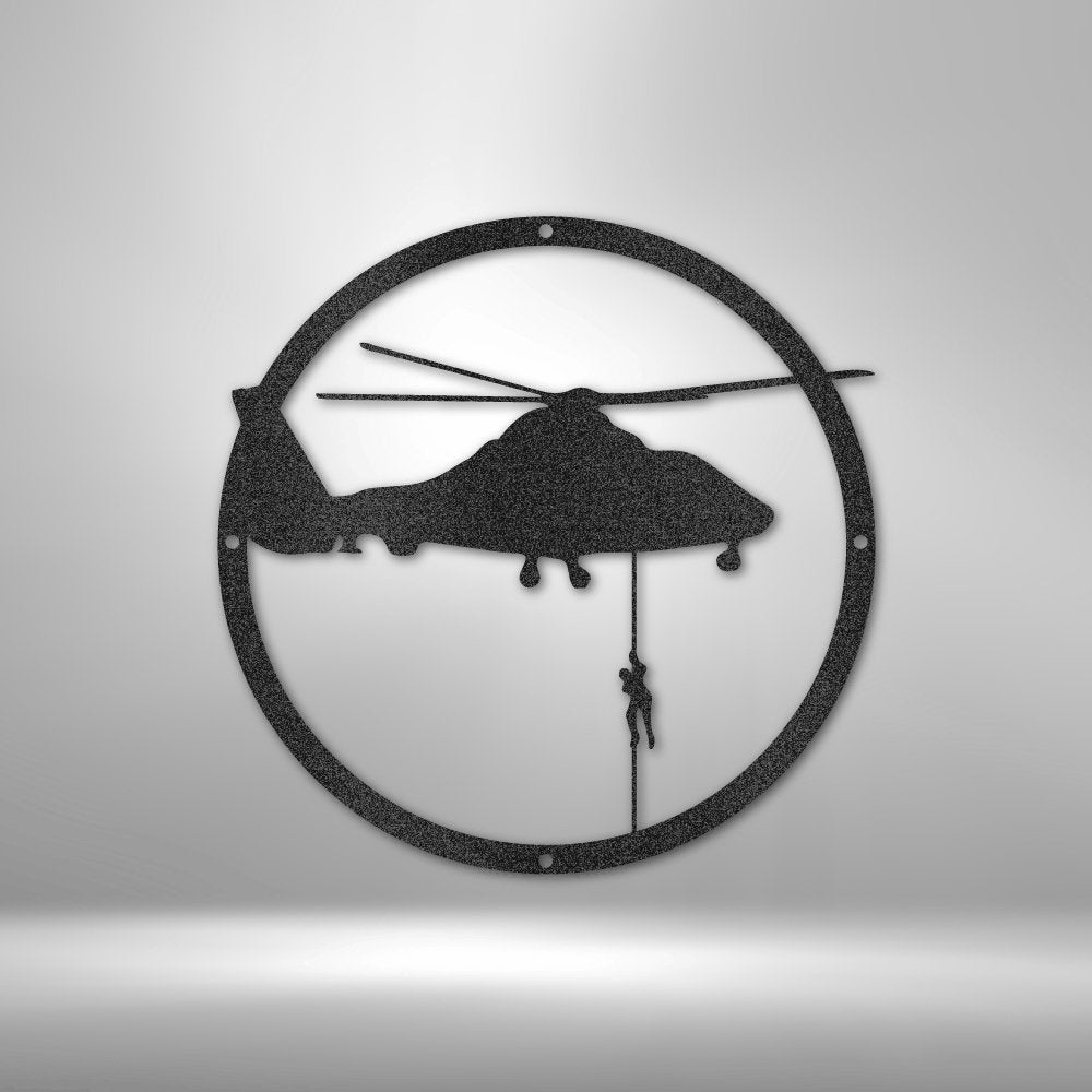 Helicopter Drop - Steel SignCustomly Gifts