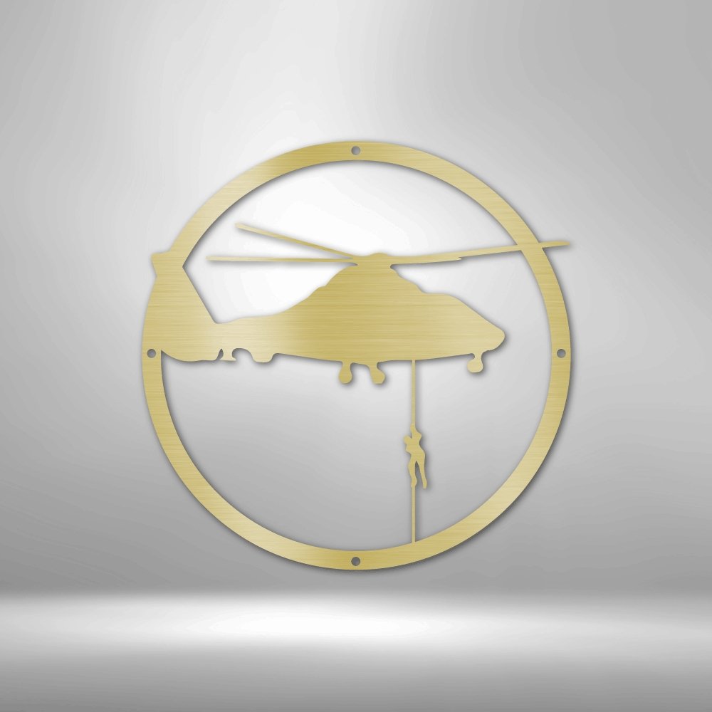 Helicopter Drop - Steel SignCustomly Gifts