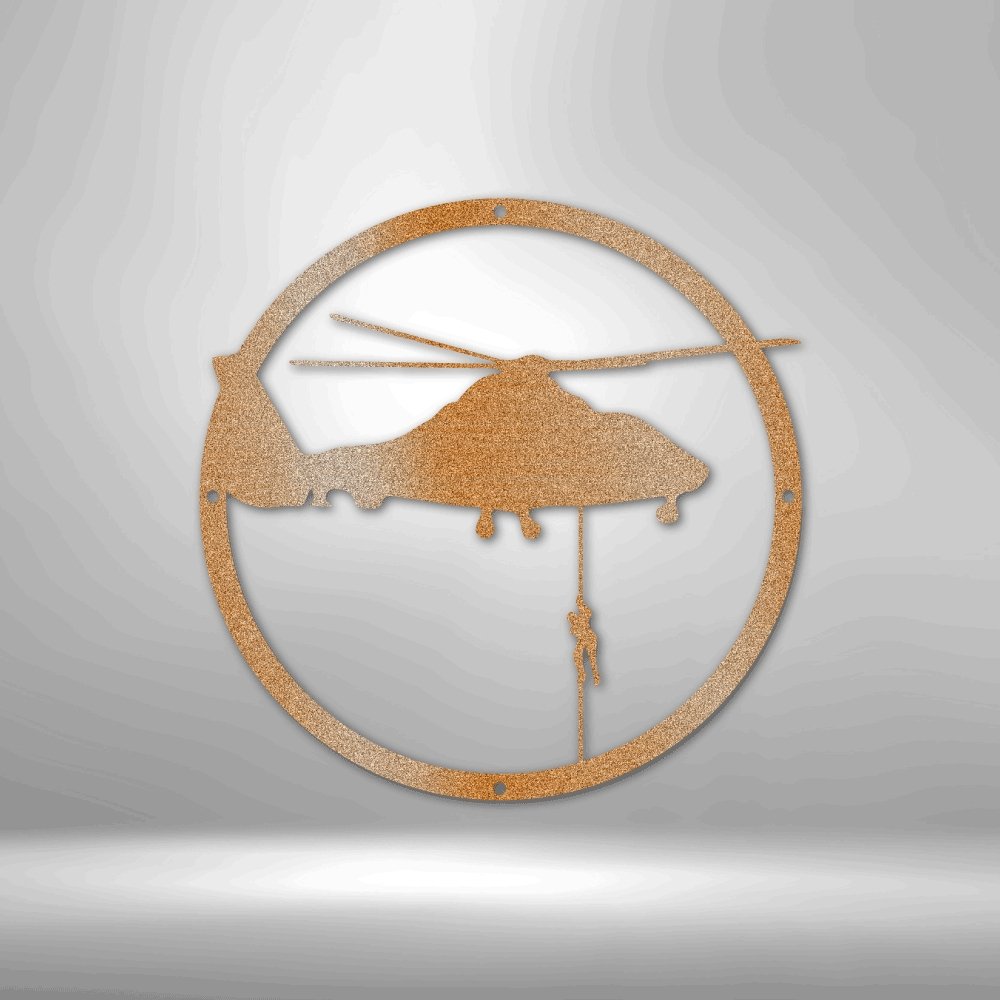 Helicopter Drop - Steel SignCustomly Gifts