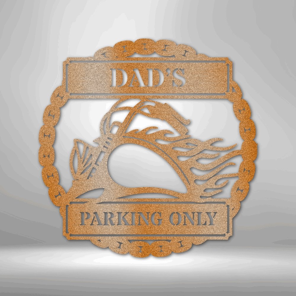 Hog Parking Plaque Personalized Name Text Steel SignCustomly Gifts