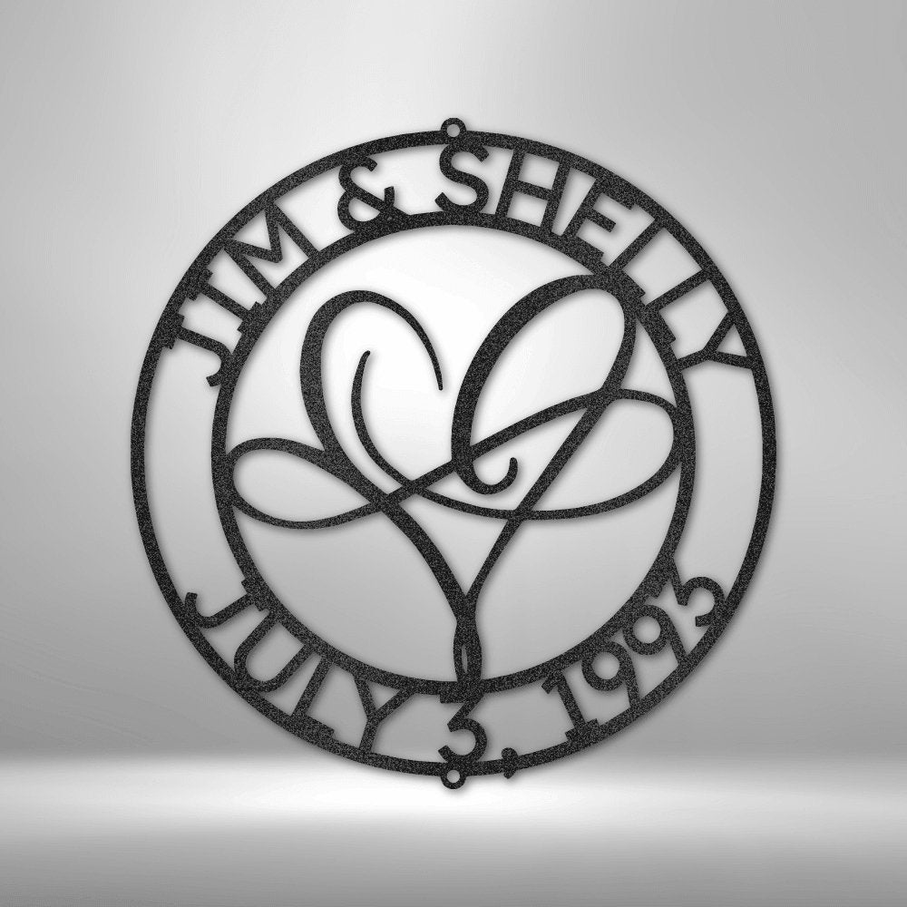 Infinite Love Personalized Name Text Steel SignCustomly Gifts