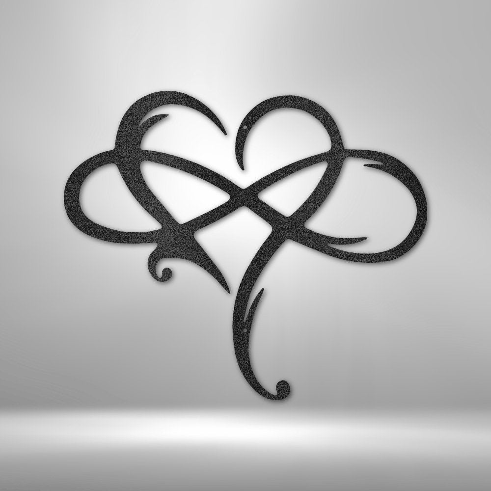 Infinity and Heart - Steel SignCustomly Gifts