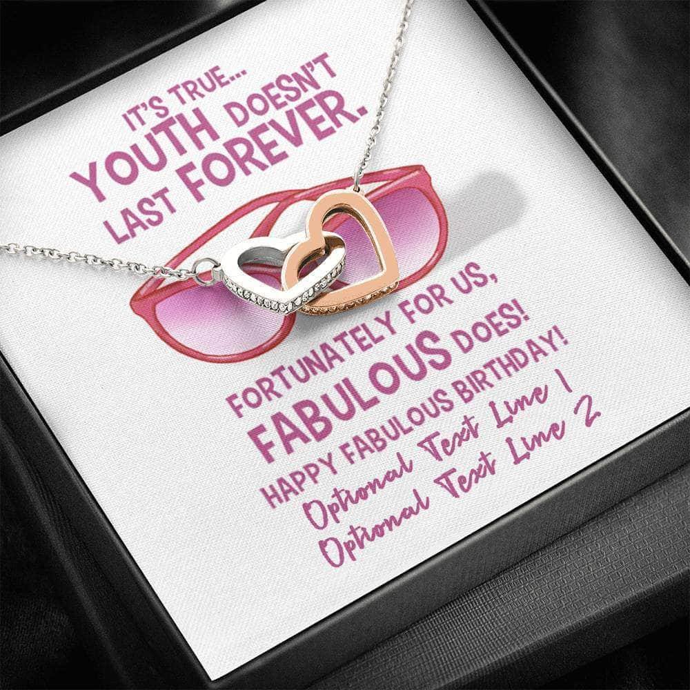 Interlocking Hearts Necklace Youth Fabulous v1 Birthday Personalized Insert CardCustomly Gifts