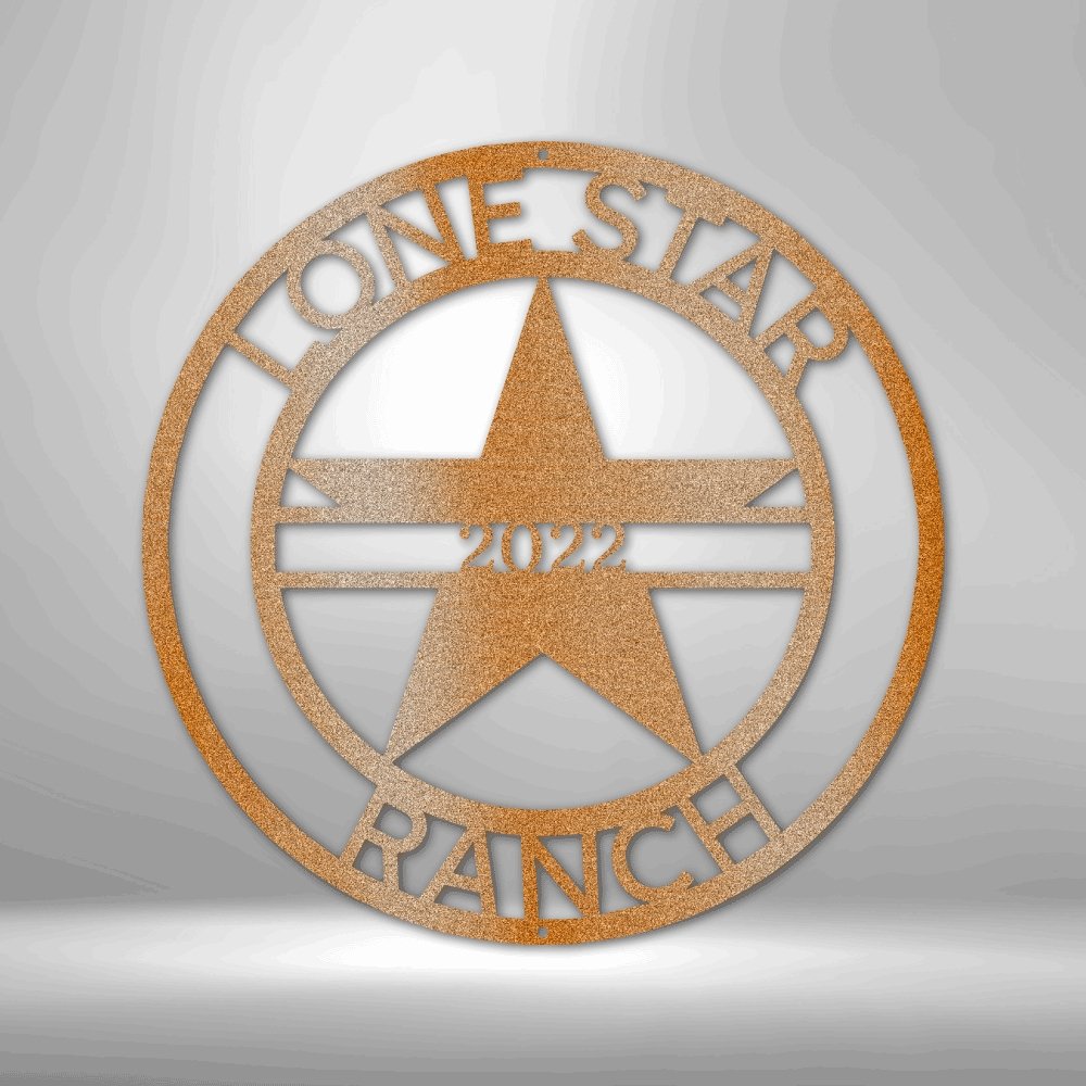 LoneStar 1 Personalized Name Date Text Steel SignCustomly Gifts