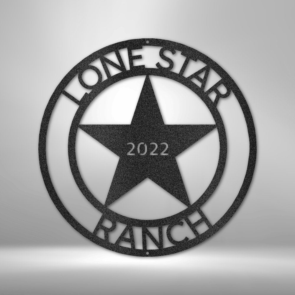 LoneStar 2 Personalized Name Text Steel SignCustomly Gifts