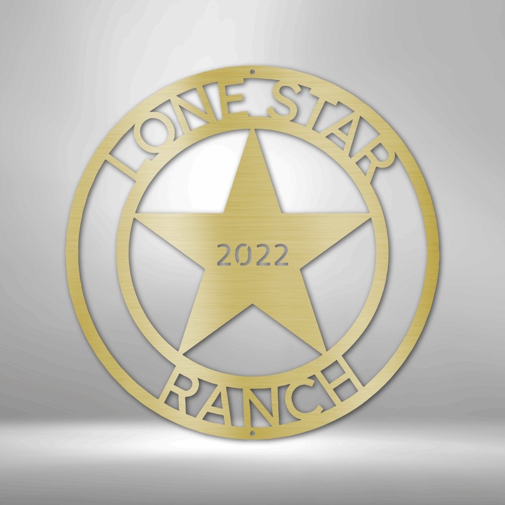 LoneStar 2 Personalized Name Text Steel SignCustomly Gifts