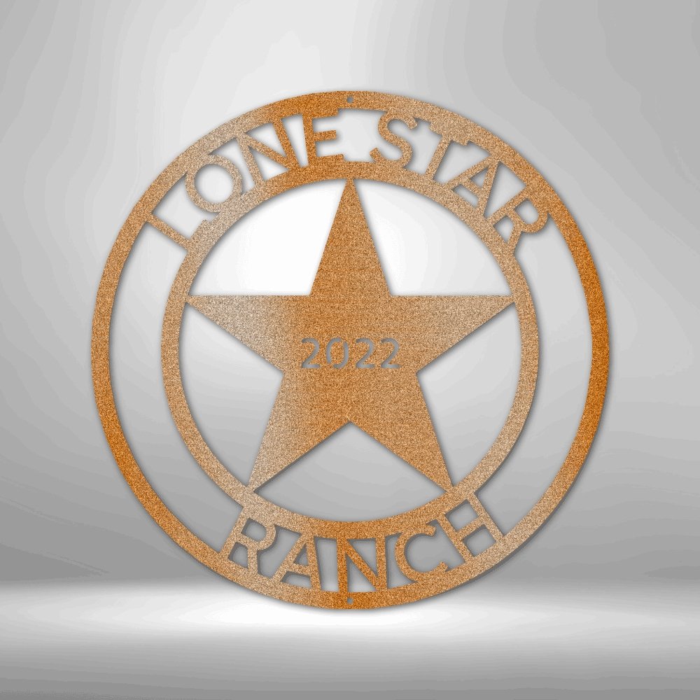 LoneStar 2 Personalized Name Text Steel SignCustomly Gifts