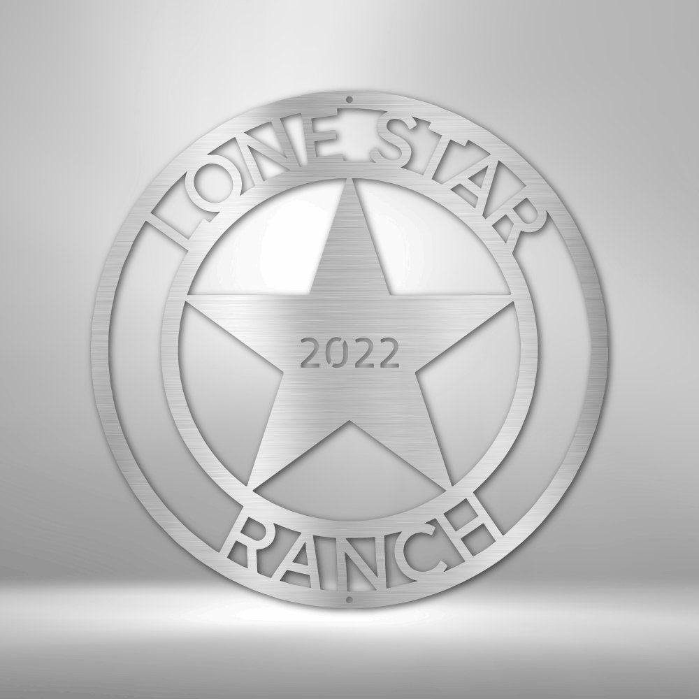 LoneStar 2 Personalized Name Text Steel SignCustomly Gifts
